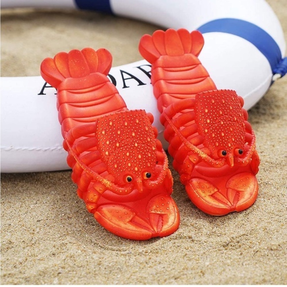 Lobster sandals, lobster sandals, unisex, lobster shoes, pool shoes, beach party